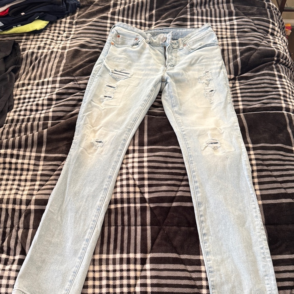 American Eagle Outfitters Light Blue Skinny Jeans